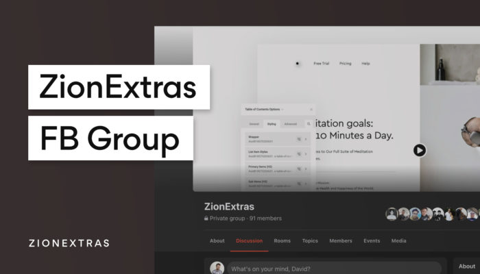 ZionExtras Community Facebook Group