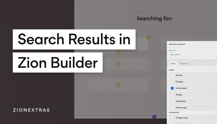 Building Search Results Pages in Zion Builder