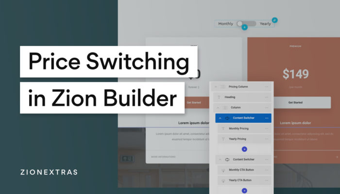 Add Price Switching in Zion Builder